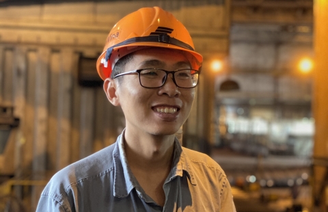 Tổ trưởng Tổ KCS Nguyễn Anh Tú: Không đâu bằng môi trường NatSteelVina