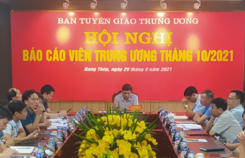 Đảng bộ NatSteelVina tham dự Hội nghị Báo cáo viên Trung ương tháng 10/2021.